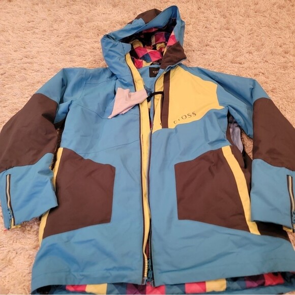 Cross Sweden Men's Ski Snowboarding Jacket Grey Blue Jacket Coat Size M - Picture 1 of 9
